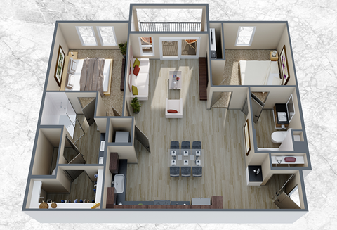 Two BedroomTwo Bathroom